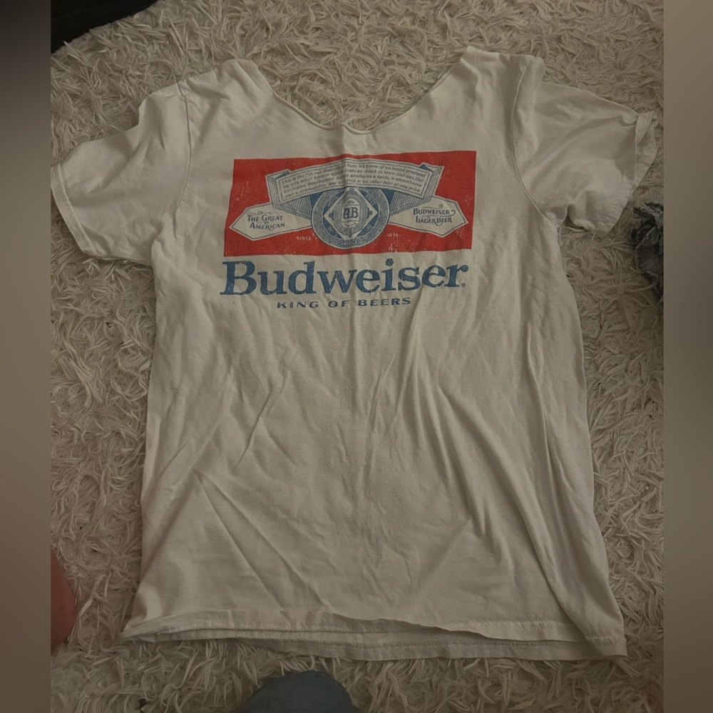 Budweiser cut neckline tee